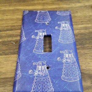 Dr Who Dalek Light Switch Cover, Dr Who TARDIS Light Switch Cover, NerdNeeds Light Switch Cover, Whovian Home Decor, Doctor Who Home Decor image 6