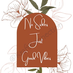 No Sides Just Good Vibes Wedding Seating Sign, Boho Wedding Ceremony Seating Sign, Pick A Seat Not A Side Wedding Sign, Wedding Seat Chart