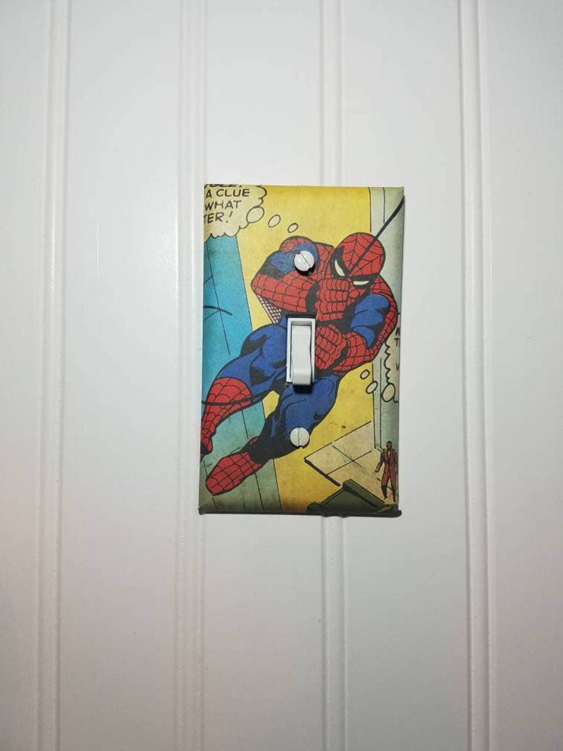 Spiderman Light Switch Cover Marvel Decor Custom Etsy