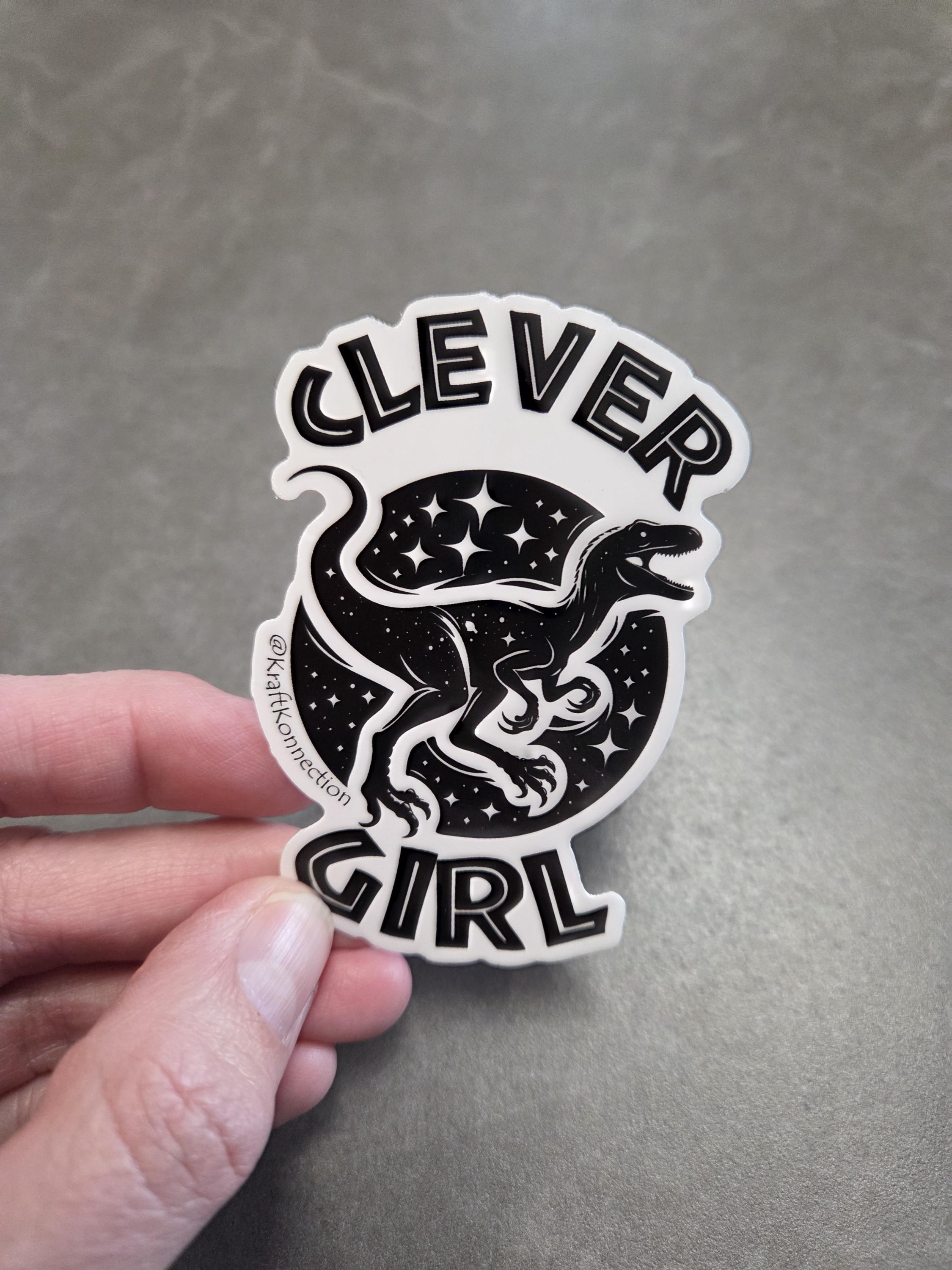 Sticker For Clever Clever Girl Raptor Sticker, Jurassic Park Vinyl Decal - Etsy