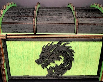 Beautiful Dragon Treasure Box - Digital File Only 5mm SVG