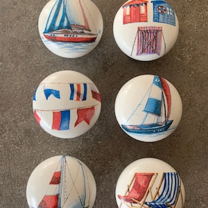 Poignées de porte artisanales &#39;Nautical Beach&#39; - Set de 6