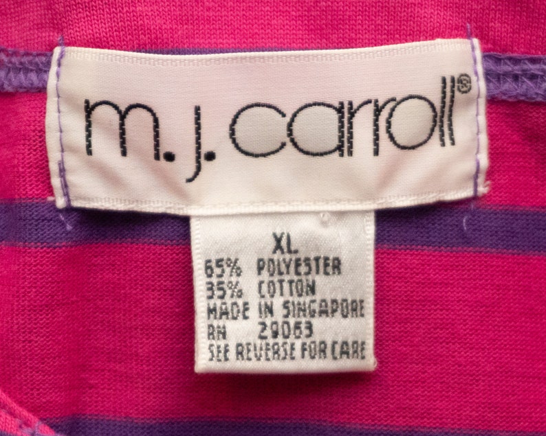 Vintage Striped M.J. Carroll Pink and Purple Striped Shoulder - Etsy
