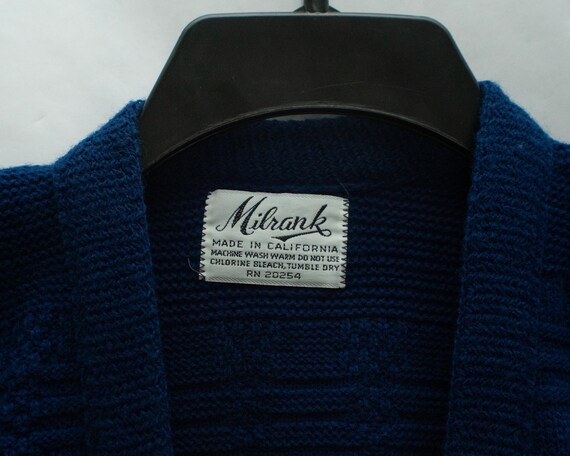 Vintage Milrank Made in California Dark Navy Blue… - image 3