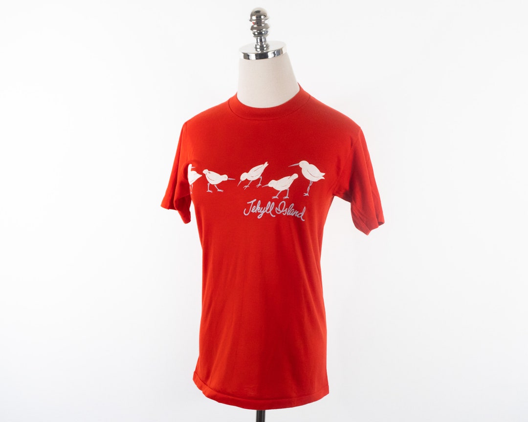 Vintage Jekyll Island Red Souvenir Tourist Tshirt Xsmall/medium