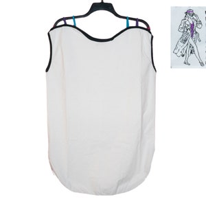 Costume da bagno vintage sotto copertura, spalline triple di colore bianco, anni '80, anni '90, costume da bagno da spiaggia, copricostume medio/grande, prodotto negli Stati Uniti.