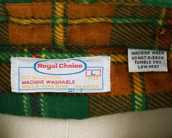 Vintage Royal Choice Green Brown Red Yellow Plaid… - image 5