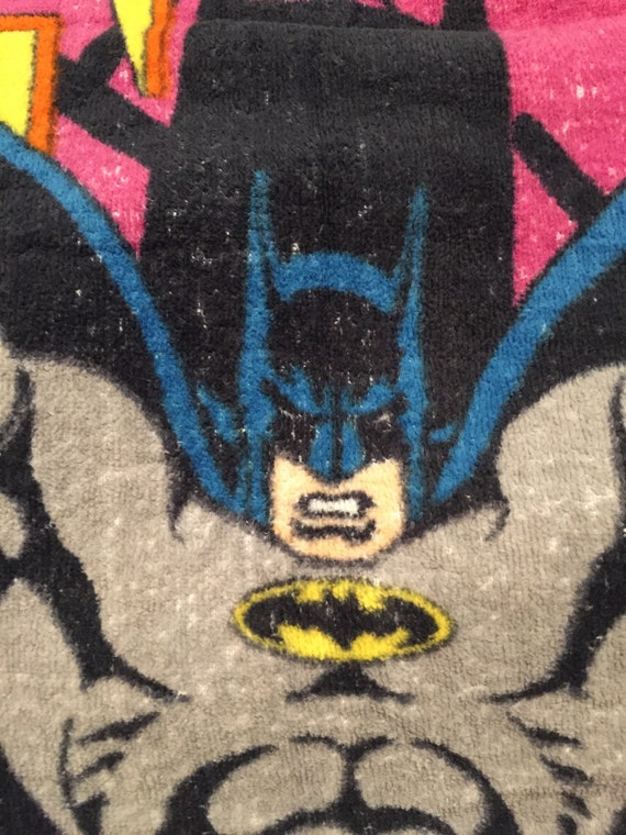 90s BAT MANファブリック布キルトmade in usa 90s バットマン プリント Tシャツ BATMAN USA製 半袖 古着 シングル