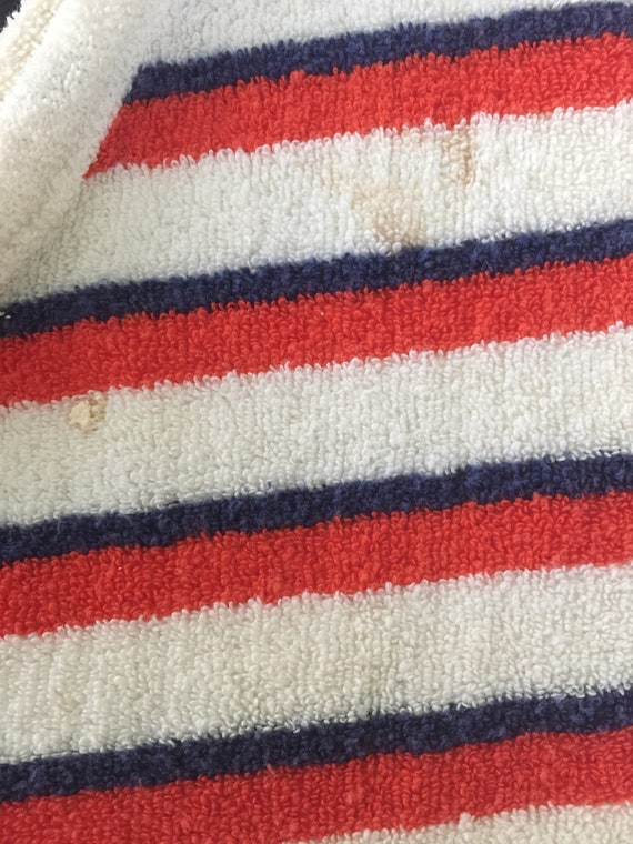 Vintage Red White Blue Striped Terry Cloth Tank T… - image 6