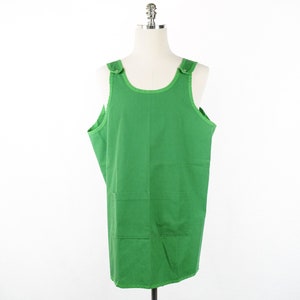 May include: A green canvas apron with adjustable straps and a large pocket.