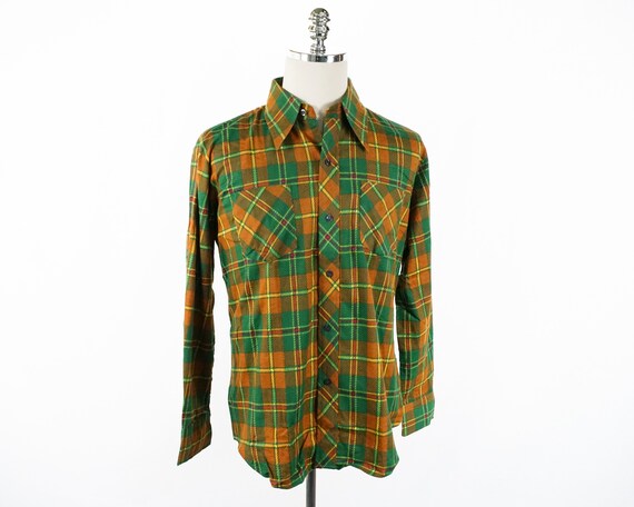 Vintage Royal Choice Green Brown Red Yellow Plaid… - image 1