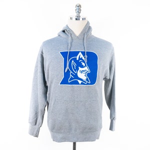 Duke University Blue Devils Blue Heather Gray Hooded Sweatshirt Small The Game Hoodie Made in U.S.A. Durham North Carolina