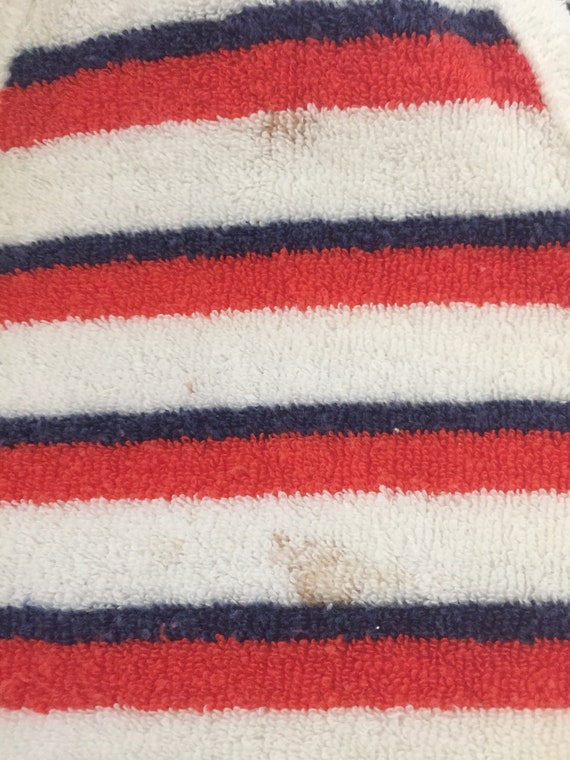 Vintage Red White Blue Striped Terry Cloth Tank T… - image 7