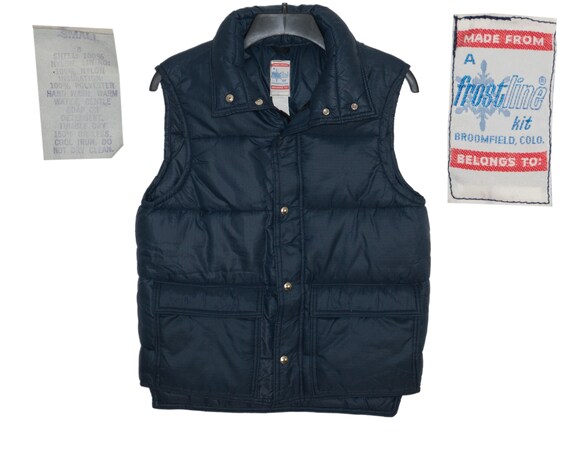 Vintage Frostline 70's Navy Blue Puffy Vest That 7