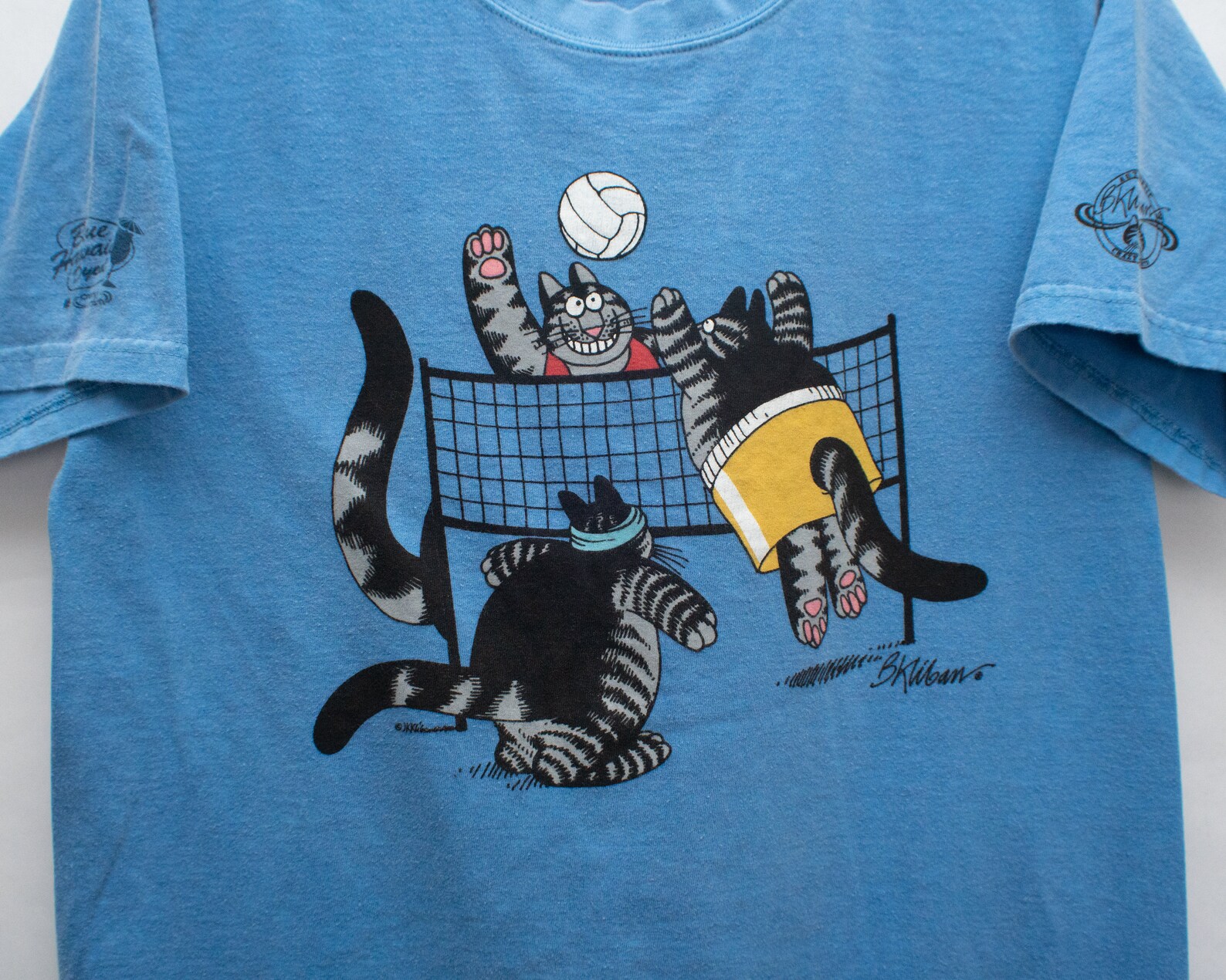 B. Kliban Cats Playing Volleyball Blue Crazy Shirt Small 100 Etsy