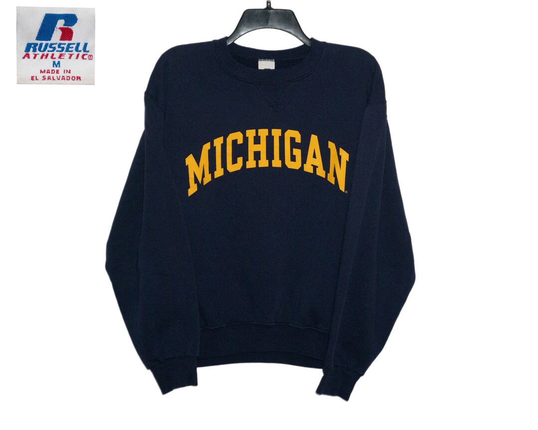 Vintage University of Michigan Classic Text Maize Yellow and - Etsy