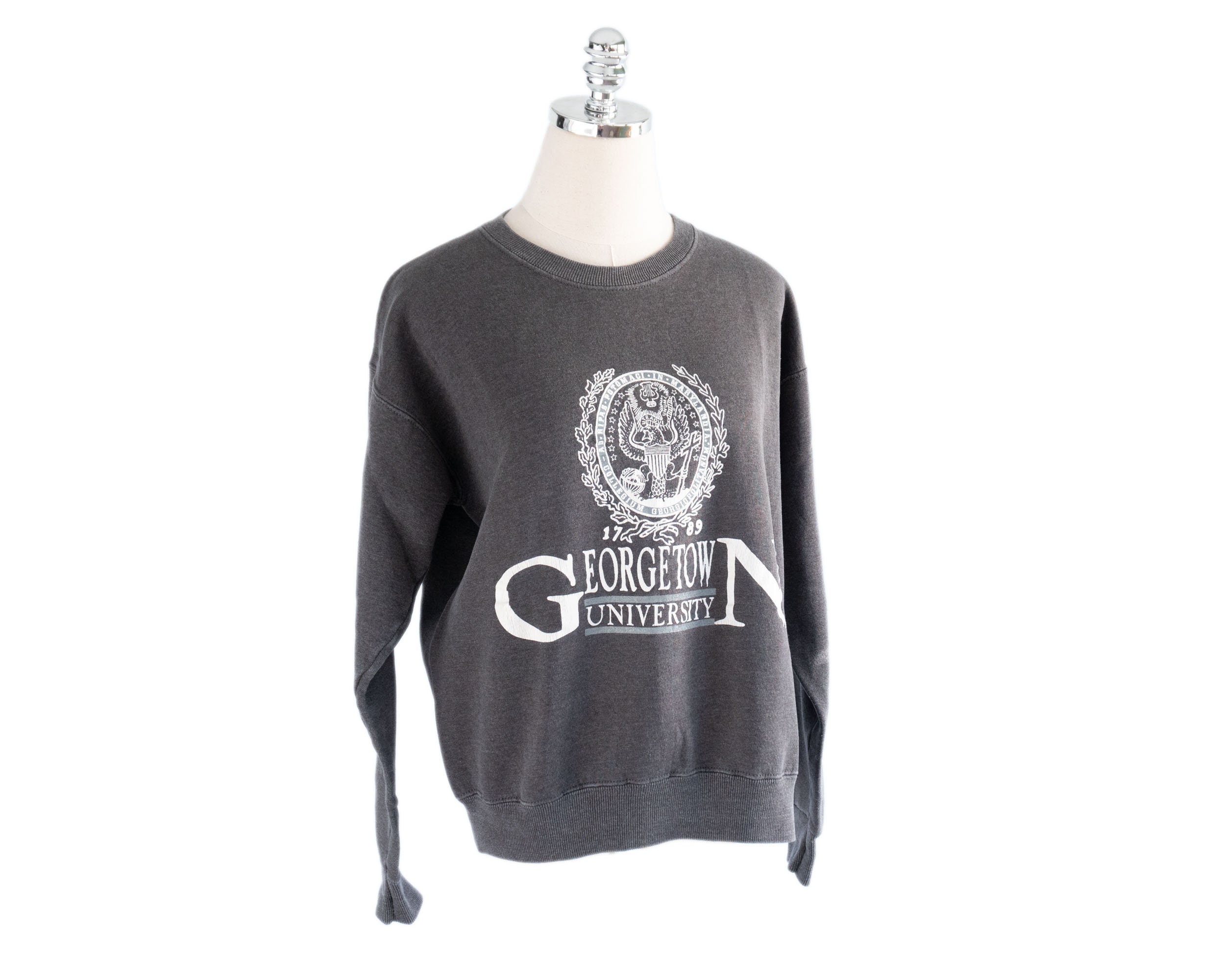 Vintage Georgetown University Emblem Seal Grey Crewneck Sweatshirt 