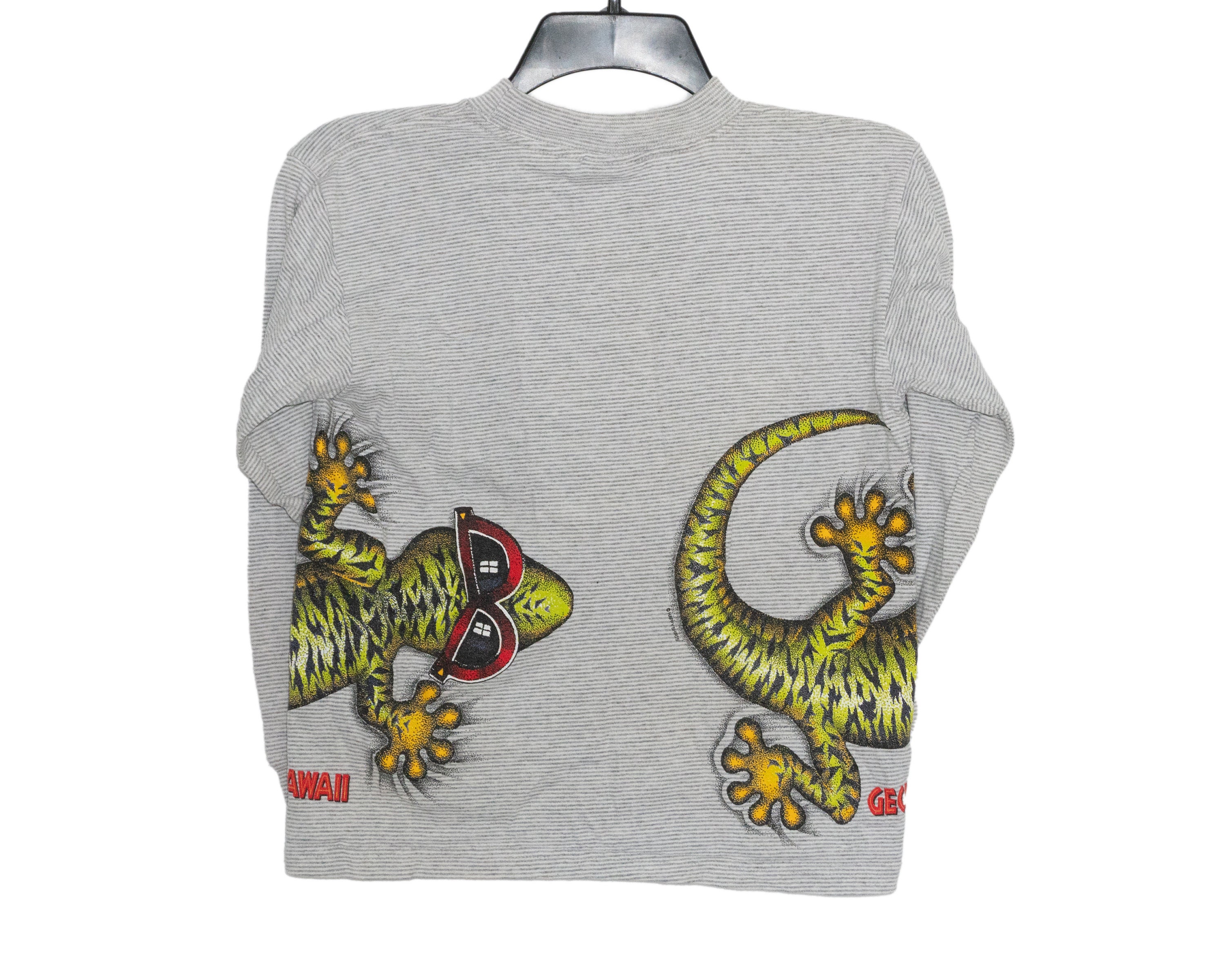 T-shirt Vintage Gecko Hawaii Youth XL - Manches Longues, Graphismes Néon - Occasion Bon état