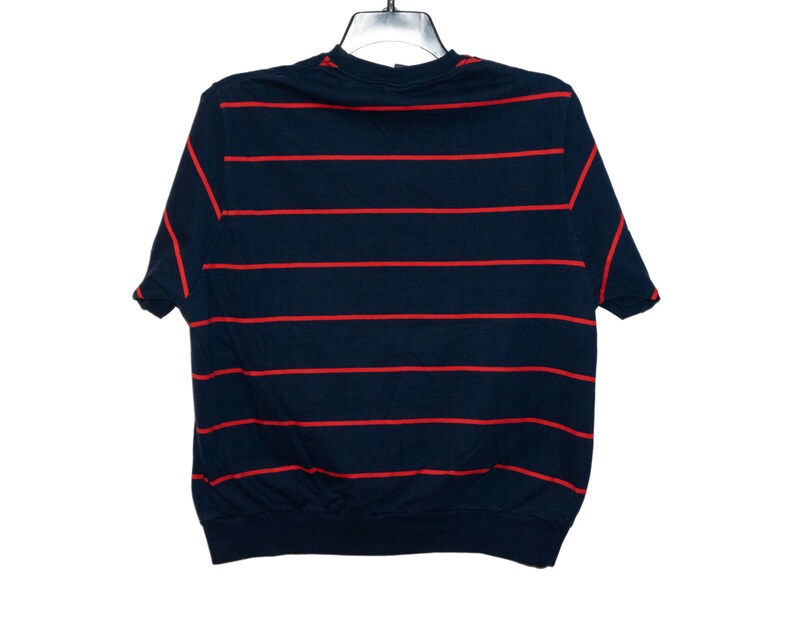 Vintage Cross Creek Navy Blue and Red Striped T-shirt - Etsy