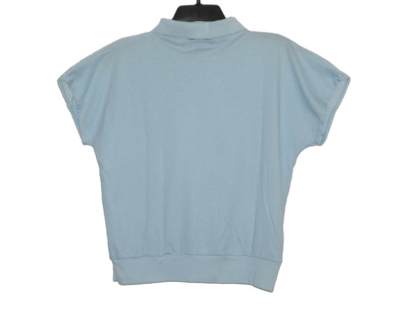 Vintage Blue Pastel Polo Shirt Short Sleeve Licor… - image 3