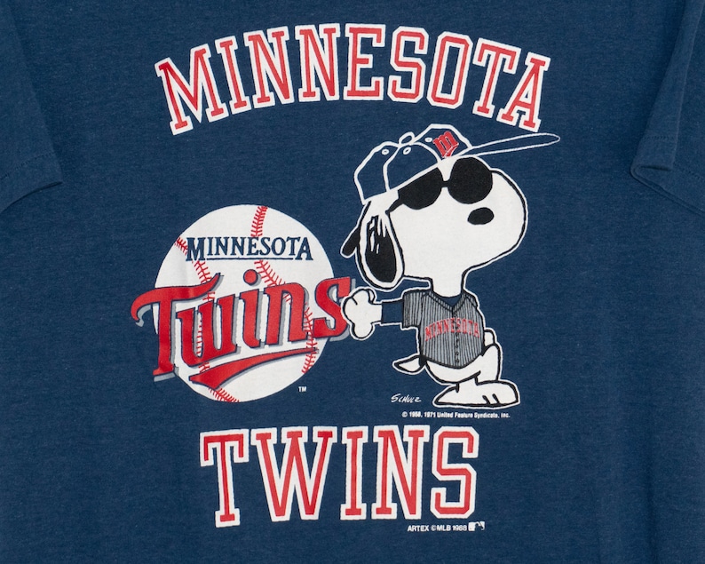 Vintage 1988 Minnesota Twins MLB Baseball Snoopy Peanuts Etsy UK