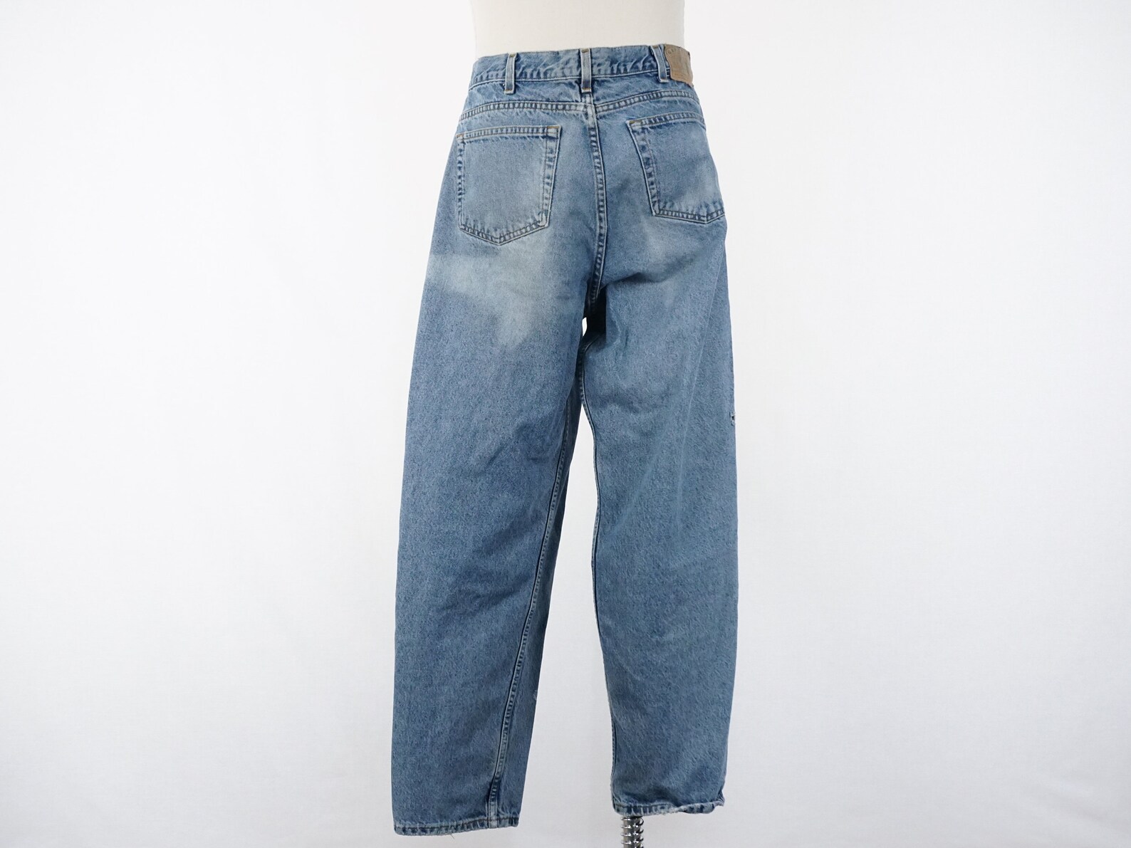 Vintage Men's Baggy Fit Light Medium Wash Denim Jeans | Etsy