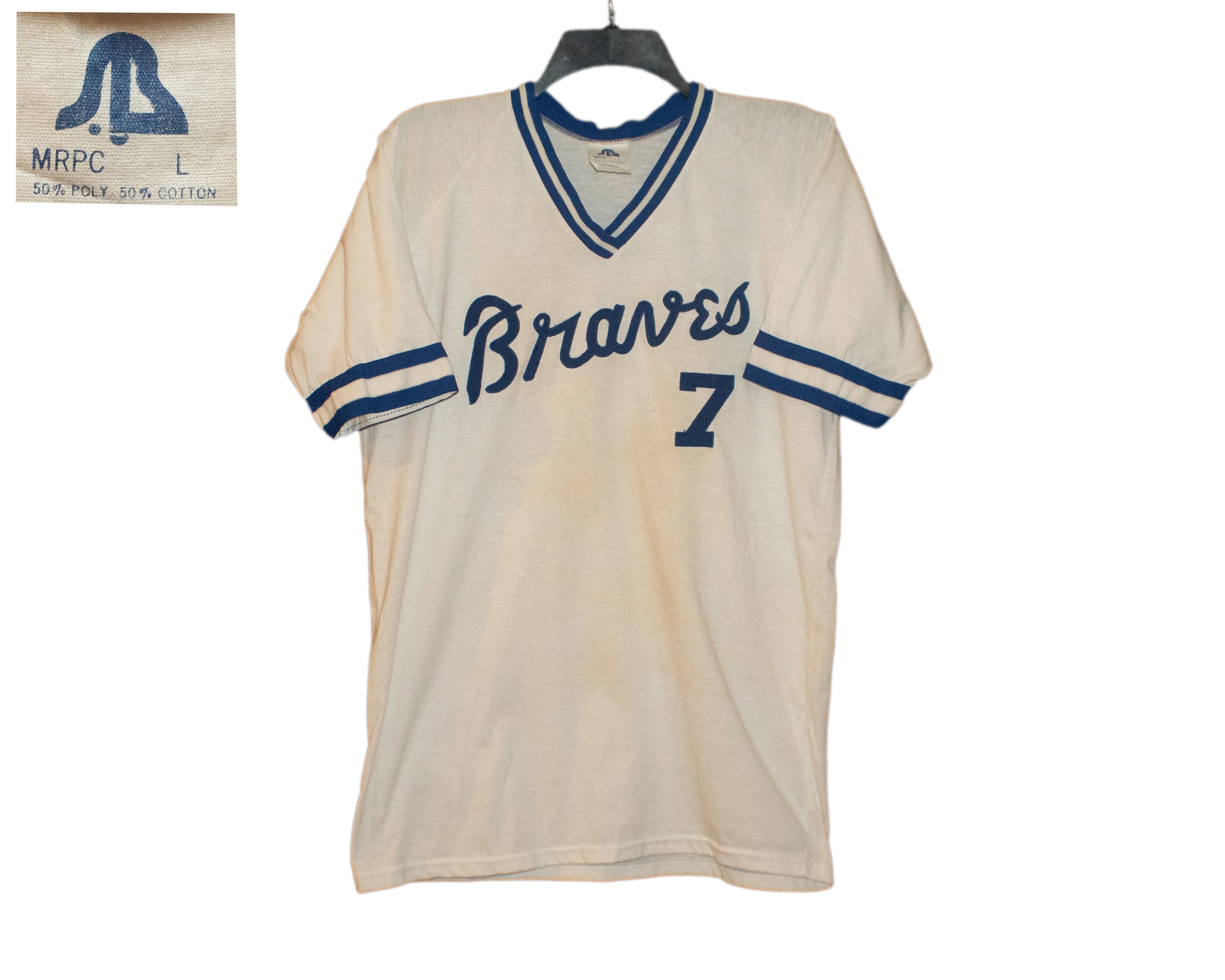 Vintage Atlanta Milwaukee Braves Baseball MLB White and Blue Etsy