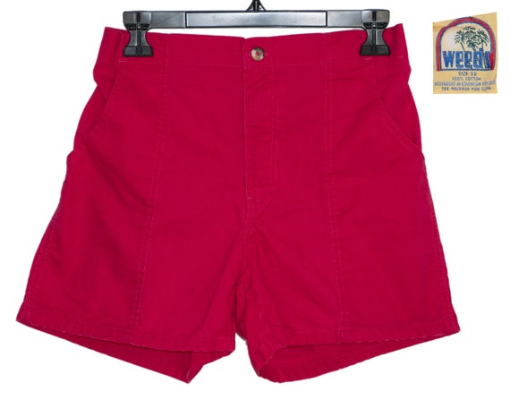 Vintage Weeds Fuschia Pink Shorts 100% Cotton Size