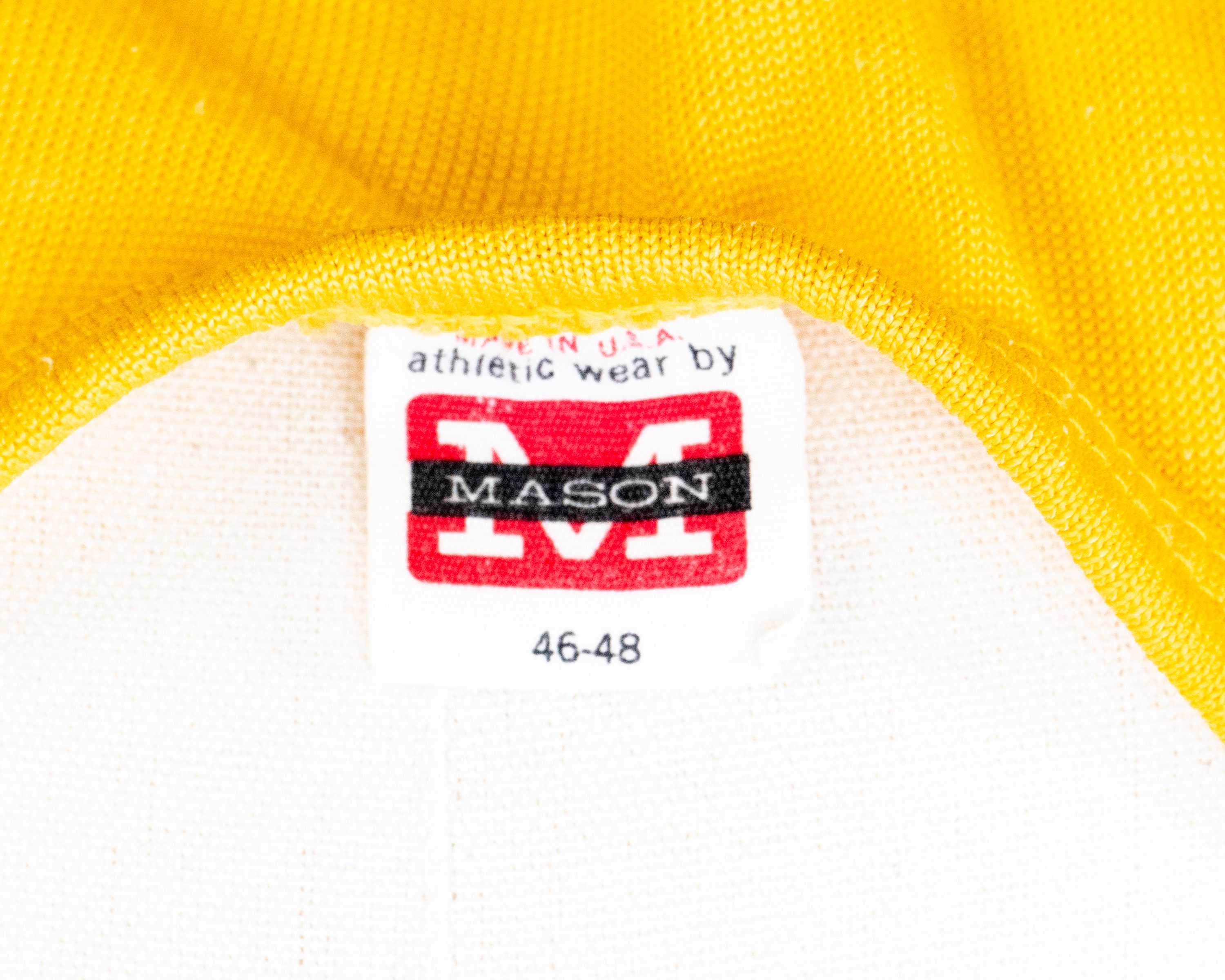 Vintage Mason Athletic Wear XX Chi Fraternity Gold Yellow Jersey