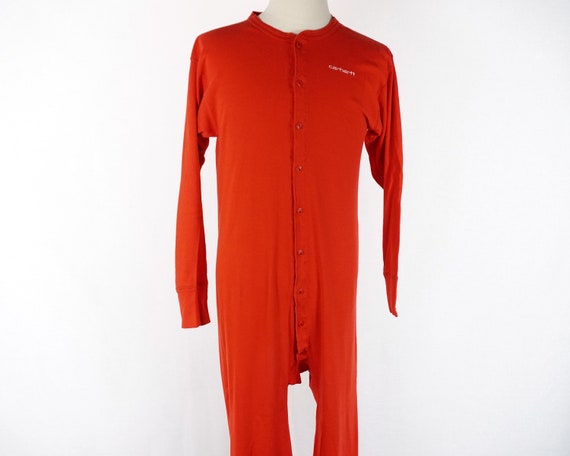 Carhartt Red Thermal Long Sleeve Adult Onesie Large/x-large Long Johns  Underwear Jumpsuit Butt Flap 100% Cotton -  Canada