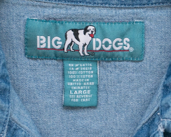 Big Dogs "I Love My Big Dog" Denim and Plaid Slee… - image 4