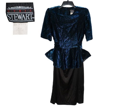 Vintage Cybil Stewart 80's Shimmery Shiny Glitter… - image 1