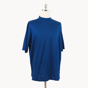 Bugatchi Uomo Navy Blue T-Shirt X-Large Plain Blank Solid Tee