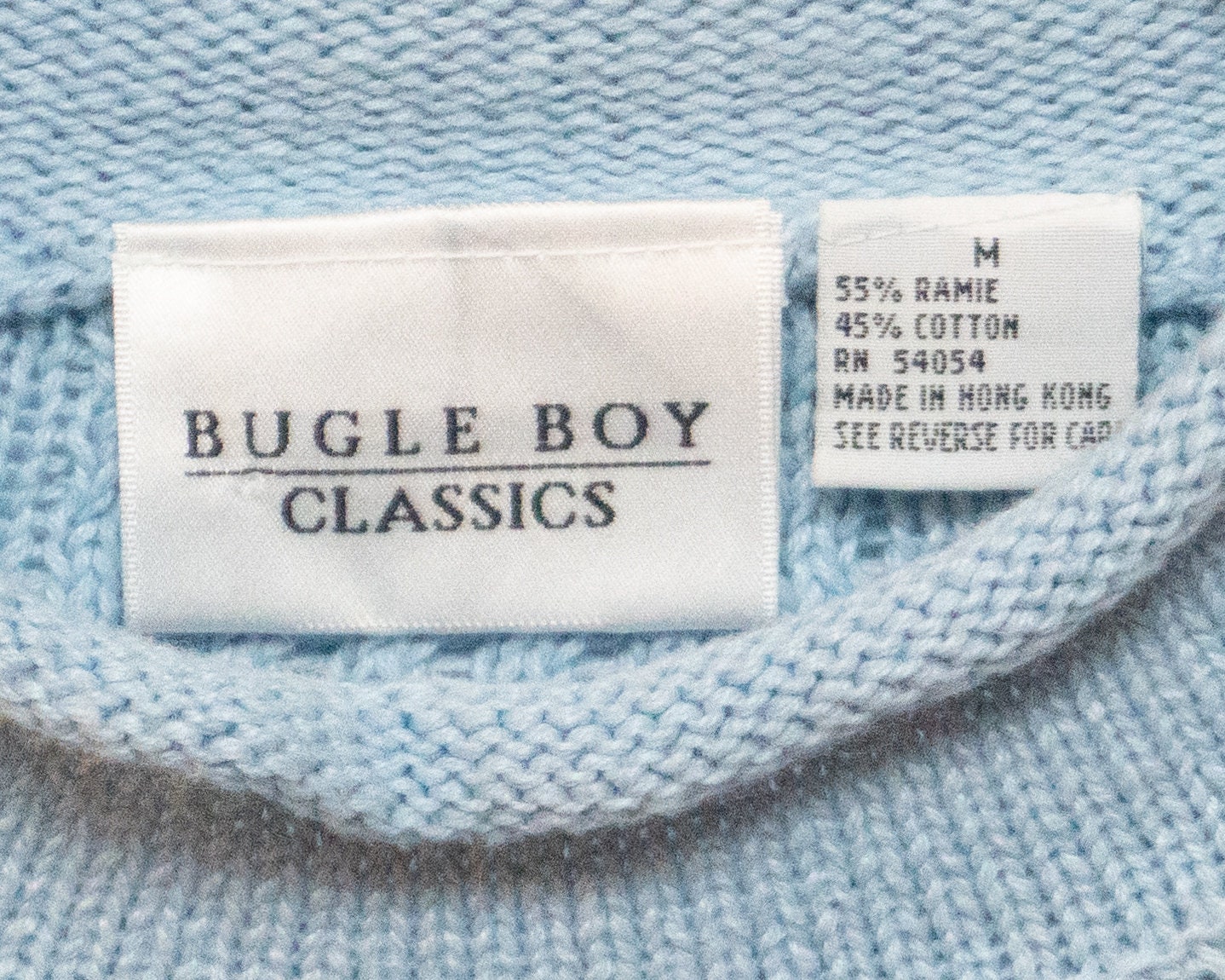 Vintage Light Blue Bugle Boy Classic Sweater Medium Powder - Etsy