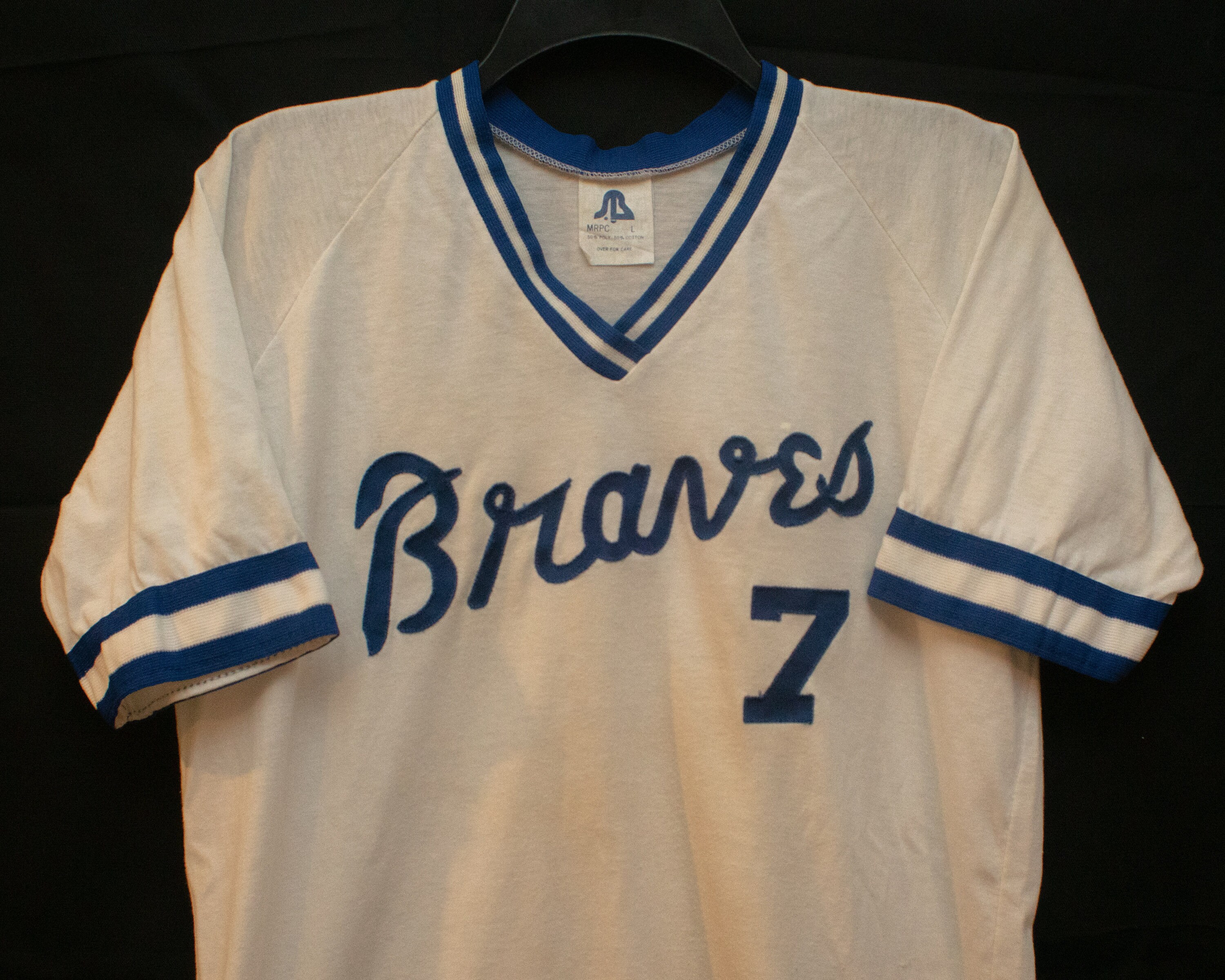 Vintage Atlanta Milwaukee Braves Baseball MLB White and Blue Etsy