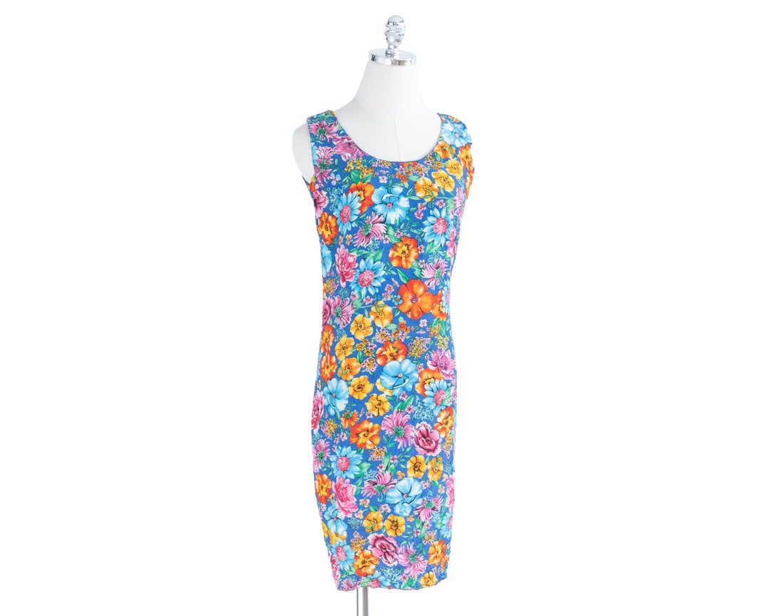 ワンピース Vintage Versus Versace Floral Mini Dress Vintage Versus Gianni Versace Floral Print Sleeveless Dress