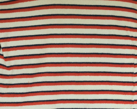 Vintage Red White Blue Striped Terry Cloth Tank T… - image 4