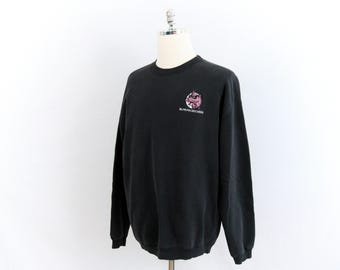 Vintage Blind Pig Records Embroidered Black Sweatshirt Large/X-Large Gildan Heavyweight Cotton Blues Rock Ann Arbor Michigan San Francisco