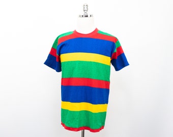 Red blue yellow and 2025 green shirt