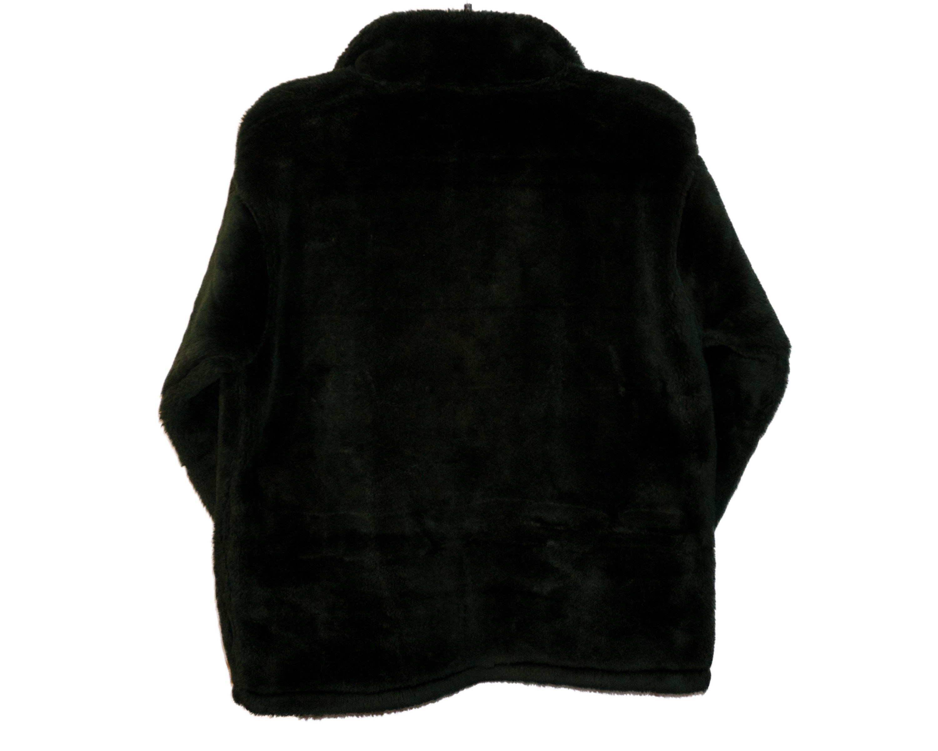 Vintage Dark Green Faux Fur Light/Medium Weight Jacket Zip Up | Etsy