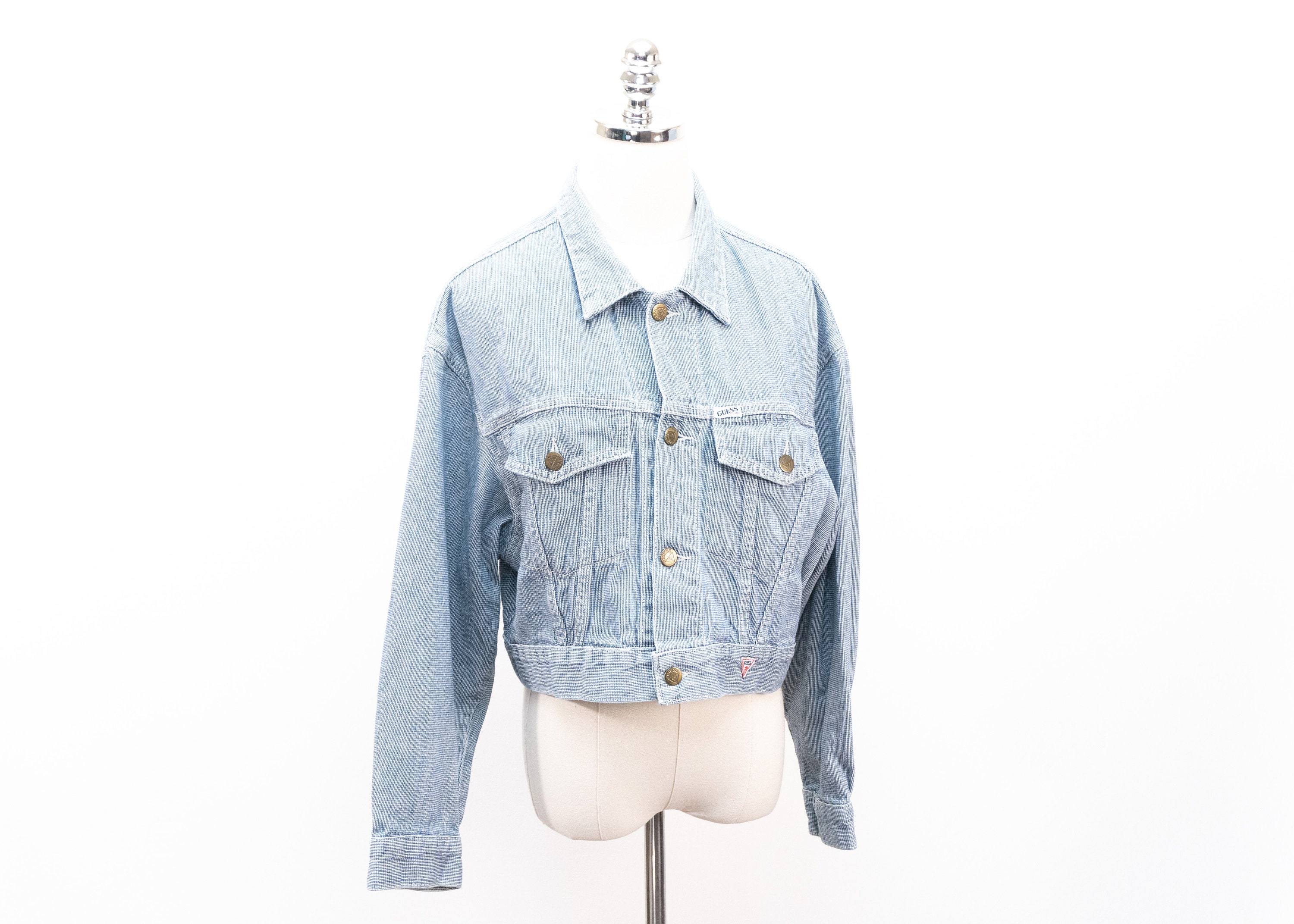 Vintage Guess USA Georges Marciano Cropped Denim Jean Jacket 