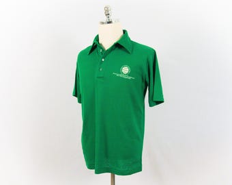 Vintage Michigan State Basketball NCAA Tournament Champions Big Ten 1978 1979 Green and White Polo Shirt Medium/Large 70s Spartans MSU