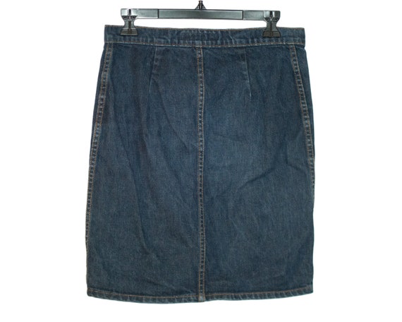 Vintage Earl Jean Dark Wash Denim Jean Skirt Small Pencil Above the Knee 100 Cotton Etsy