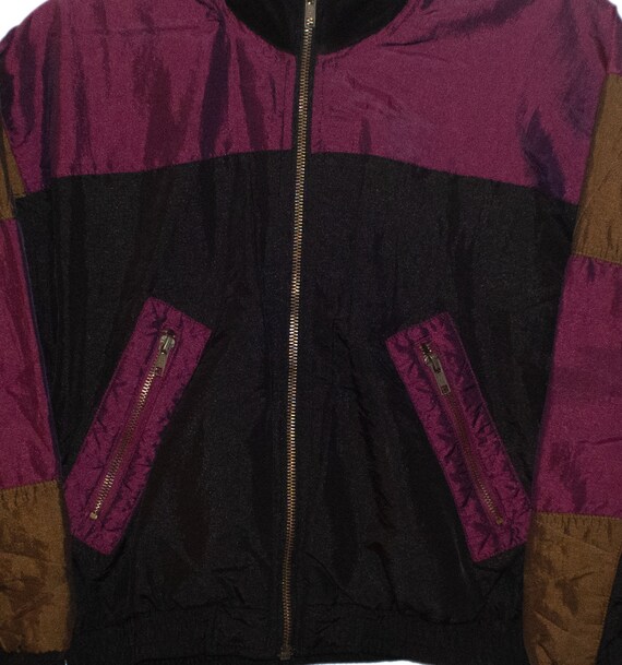 Vintage Kid's Lavon Purple Brown and Black Hooded… - image 2