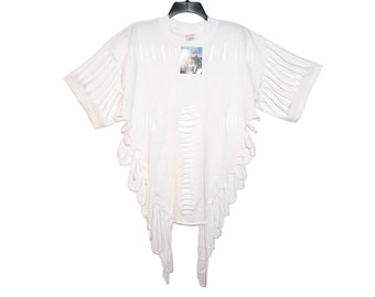 Vintage New Deadstock White Tearwear 80's 90's Tear Wear T-Shirt Beach Swim Bikini Cover Up Medium/Large Large/X-Large Made in U.S.A.