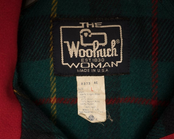 Vintage Cherry Red Woolrich Womens Plaid Lined Wo… - image 3