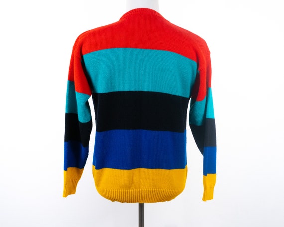 Vintage Izod Lacoste Striped Red Teal Blue Yellow… - image 4