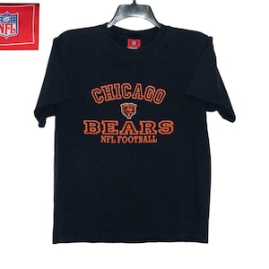 Chicago Bears NFL Football Orange and Navy Blue T-Shirt Medium/Large Staley Da Bear