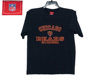 Chicago Bears NFL Football Orange and Navy Blue T-Shirt Medium/Large Staley Da Bear