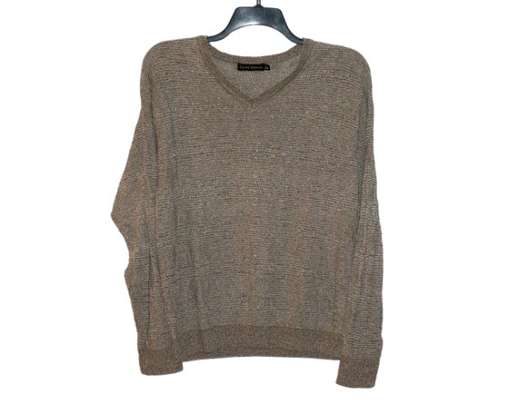 Vintage Lenor Romano Slate Gray Tan Long Sleeve Shirt Sweater | Etsy